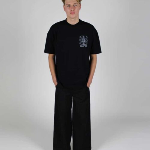 MOWA Graphic Screen Print Logo Black Tee 240GSM